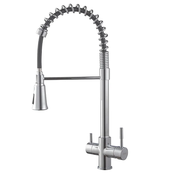 Змішувач для кухні Koer KB-72025-01 з виходом для питної води (вилив - пружина) (KR5014)