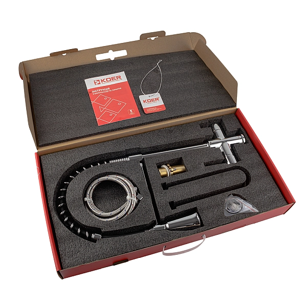 Змішувач для кухні Koer KB-72025-01 з виходом для питної води (вилив - пружина) (KR5014) - Фото - 7