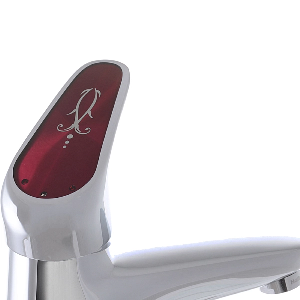 Змішувач для умивальника Haiba Magic 001 з червоною ручкою (HB0684) - Фото - 3