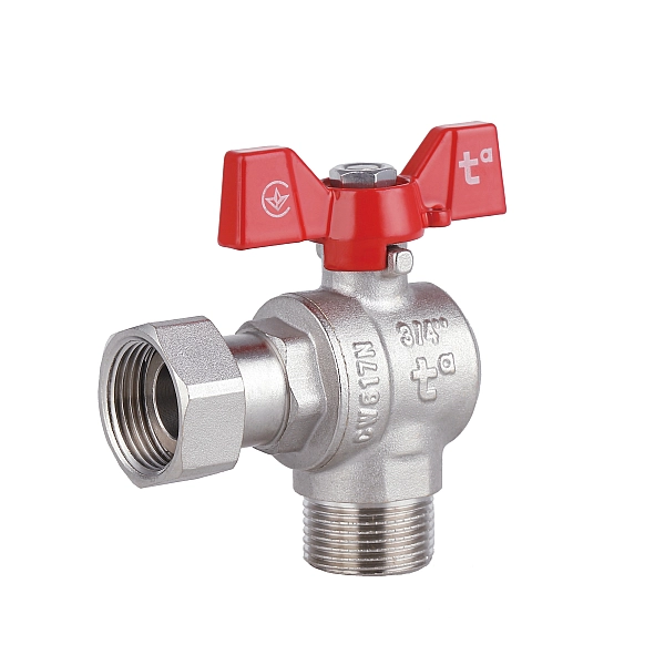 Кран кульовий з накидною гайкою Thermo Alliance Forte 3/4" ВЗ для води кутовий SF224W20