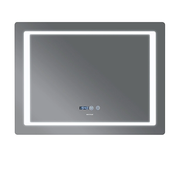 Дзеркало Mixxus STYLE MR03-90x70 з Led Touch, Anti-fog, димером, регулятором яскравості, годинником (MI6007) - Фото - 6