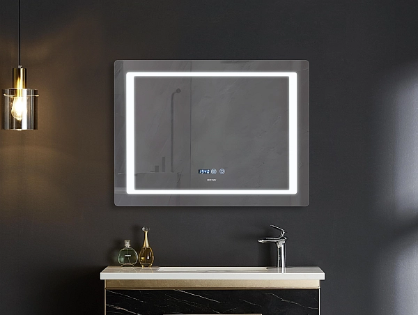 Дзеркало Mixxus STYLE MR03-90x70 з Led Touch, Anti-fog, димером, регулятором яскравості, годинником (MI6007) - Фото - 10