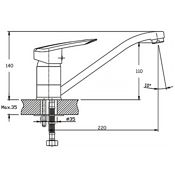 Змішувач для кухні Haiba DISK 004 (HB0052) - Фото - 2