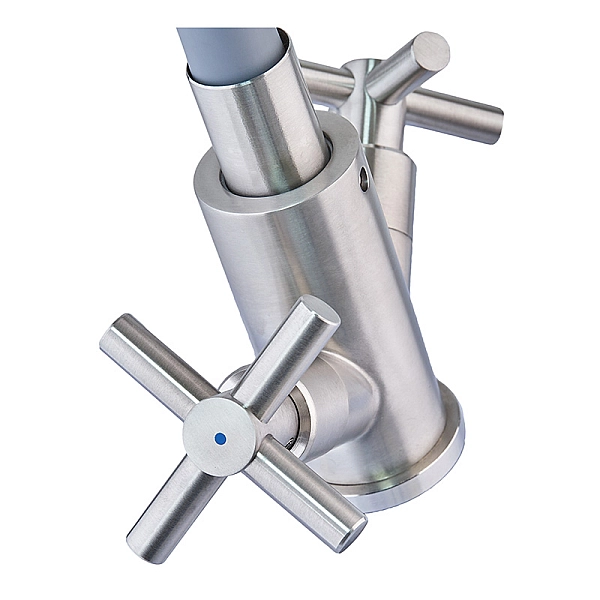 Кухонний змішувач із силіконовим виливом Mixxus DVE-011 Refl.Gray (нерж. сталь) (MI6081) - Фото - 2