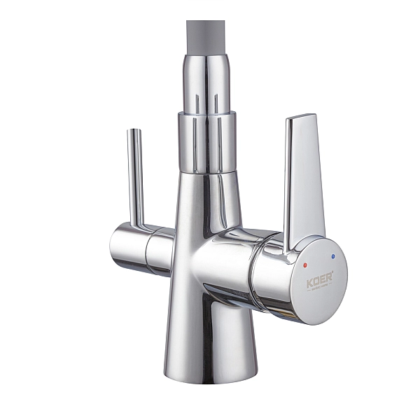 Кухонний змішувач з силік. виливом і вих. для питної води KOER KB-72003-01 (KR3375) - Фото - 5