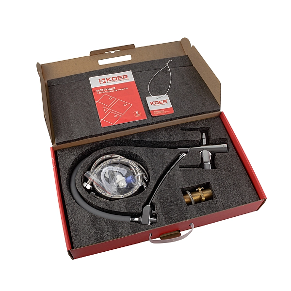 Кухонний змішувач з силік. виливом і вих. для питної води KOER KB-72003-01 (KR3375) - Фото - 8