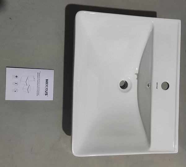 Раковина меблева MIXXUS PREMIUM STYLE-1501 600х480х190mm з отвором під змішувач та переливом (MP6498) - Фото - 2