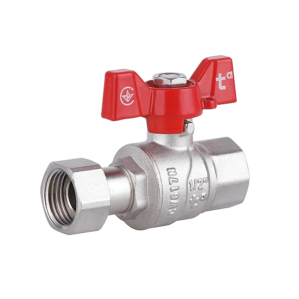 Кран кульовий з накидною гайкою Thermo Alliance Forte 1/2"х ВР для води прямий SF260W15