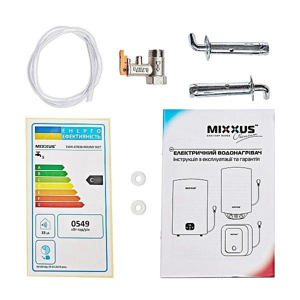 Водонагрівач "Циліндр" MIXXUS EWH-07100 ROUND WET накопичувальний 100 л, мокрий тен 1,5 kW (WH0603) - Фото - 2