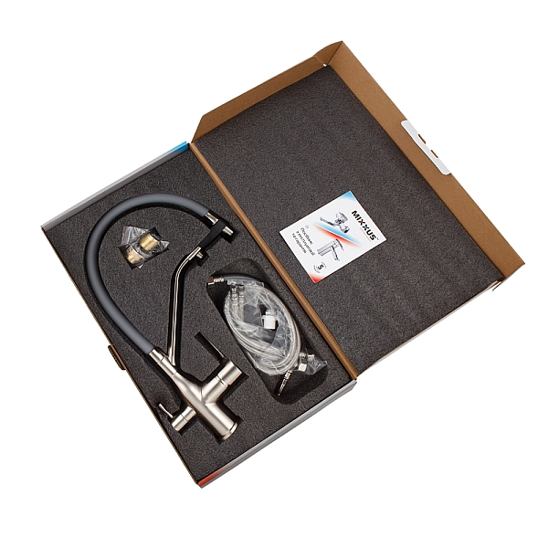 Змішувач для кухні MixxusPremium Gravity 021 SS COLOR REFL.GREY (MI6980) - Фото - 7