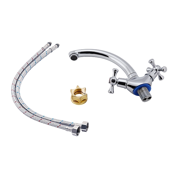 Змішувач для кухні Lidz Lamb 272F двохвентильний LDLAM272FCRM22018 Chrome - Фото - 4