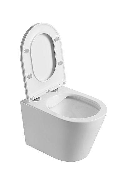 Унітаз підвісний Mixxus Premium Bevel-0301-R 515x355x365mm, система змиву RIMLESS (MP6470) - Фото - 4