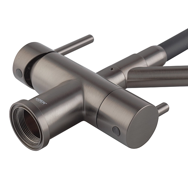 Кухонний змішувач з силік. виливом і вих. для питної води KOER KB-72006-07 (KR3382) - Фото - 5