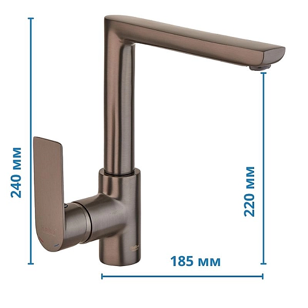 Змішувач для кухні Haiba Alex 018 Graphite (HB3999) - Фото - 2