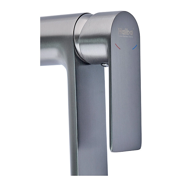 Змішувач для умивальника Haiba Alex 001 Long Graphite (HB3993) - Фото - 3