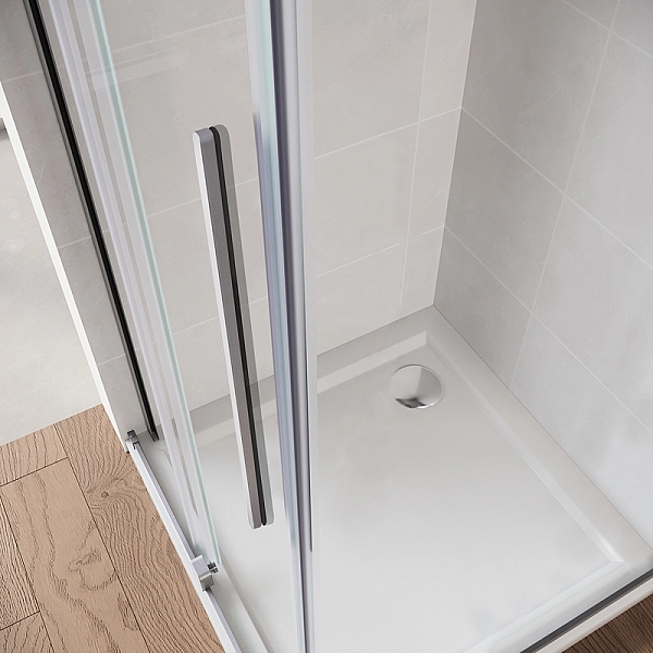 Двері у нішу Walk-In розсувні Koer SR SD07-120x200-L-TR-01 прозоре скло Easy Clean 8мм Хром (KR5686) - Фото - 3