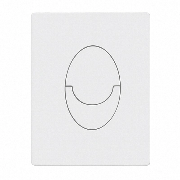 Панель змиву пластикова Koer KT-0606-03 157x198x3mm, кнопка закруглена (колір білий) (KR5713) - Фото - 2