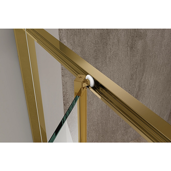 Душова кабіна без піддону Koer SR SC09-90x90x200-R-TR-12 прозоре скло Easy Clean 6мм Матове золото (KR5771) - Фото - 6