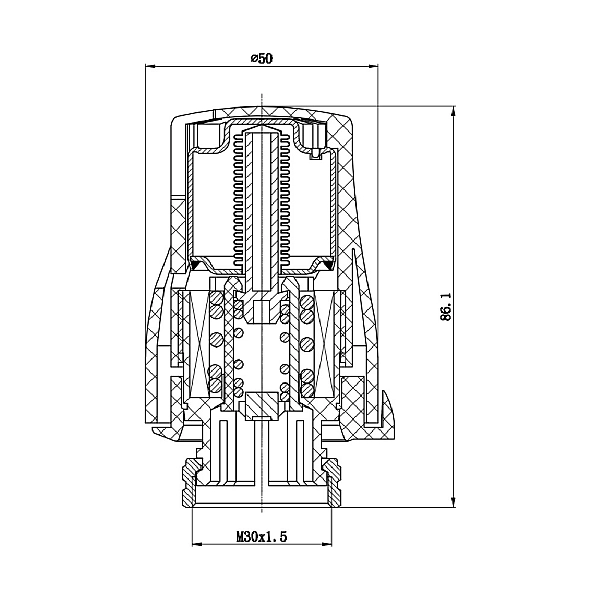Термостатична головка Thermo Alliance Standart М30х1,5 SF254 - Фото - 2