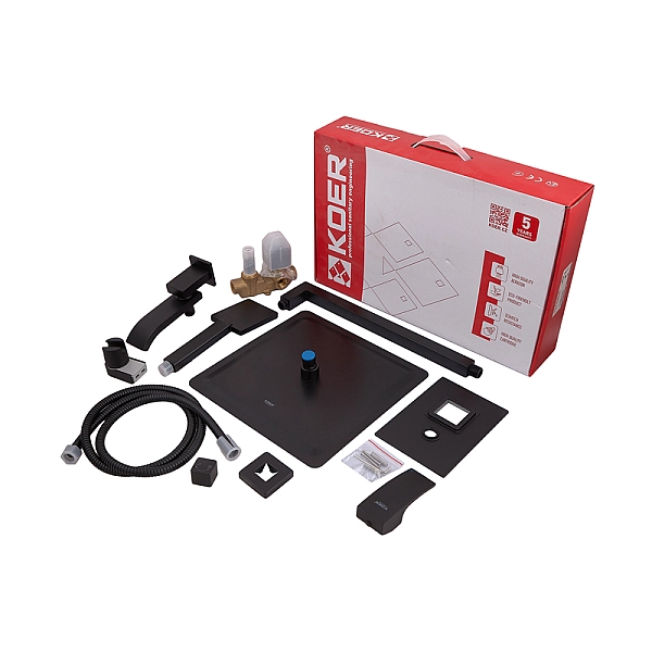 Вбудована душова система із змішувачем Koer KB-66007-05 (Колір чорний) (KR3465) - Фото - 3