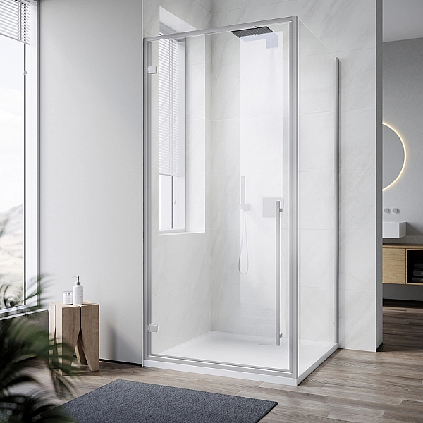 Душова кабіна без піддону Koer SR SC08-90x90x200-TR-01 прозоре скло Easy Clean 6мм, хром (KR5371) - Фото - 5