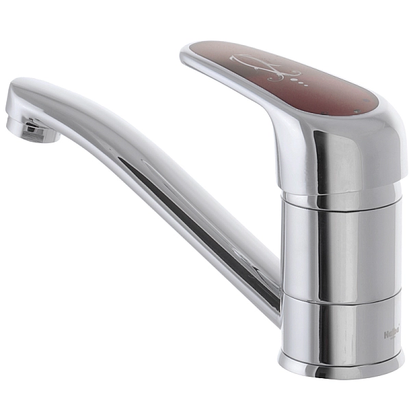 Змішувач для умивальника Haiba Magic 004 з червоною ручкою (вилив 15 см) (HB0690) - Фото - 3