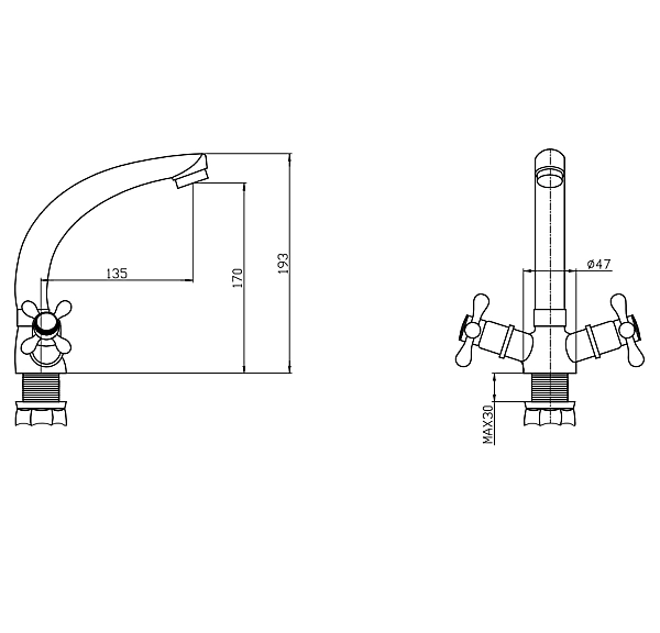 Кухонний змішувач Mixxus Mauro 273 (Nut) (MI6255) - Фото - 2