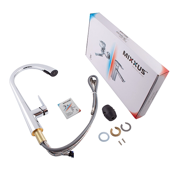 Змішувач для кухні з висувним виливом Mixxus Premium WARTA 014 (MI6956) - Фото - 9