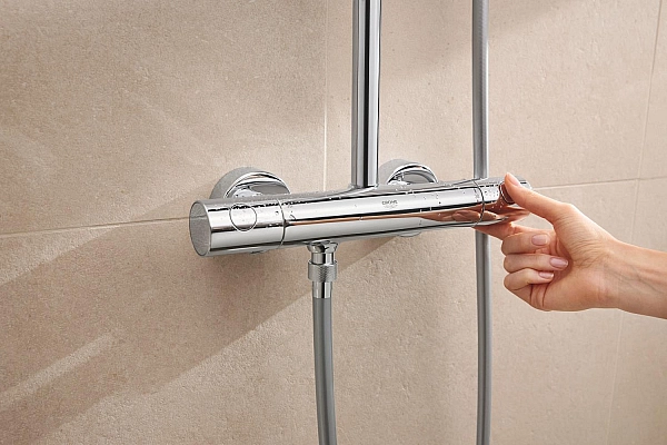 Душова система з термостатом для настінного монтажу Grohe Tempesta System 250 Cube (26689001) - Фото - 7