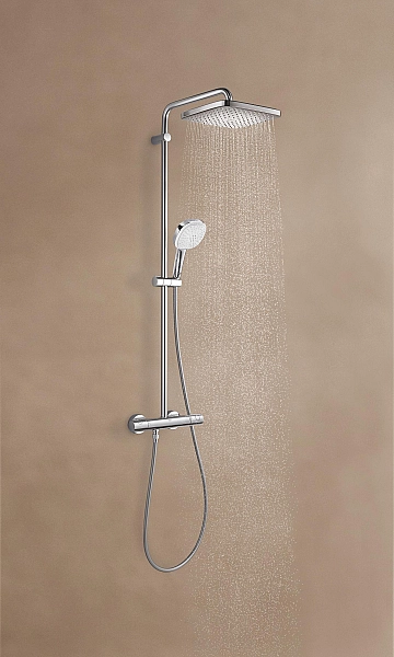 Душова система з термостатом для настінного монтажу Grohe Tempesta System 250 Cube (26689001) - Фото - 10