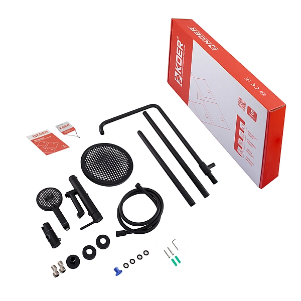 Душова колонна зі змішувачем Koer KB-56029-05 3 функції, колір чорний (KR5490) - Фото - 6