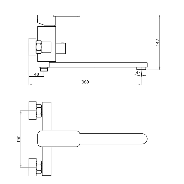 Змішувач для ванни Mixxus Relax 006 (Euro) (MI6253) - Фото - 5