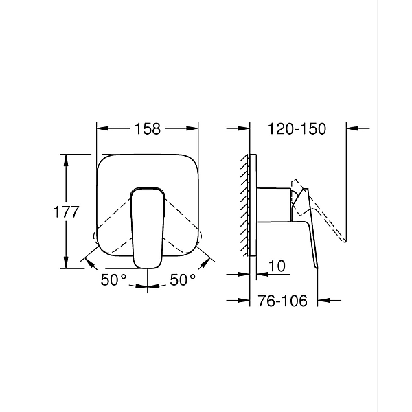 Одноважільний змішувач для душу Grohe Cubeo (1017772430) - Фото - 4