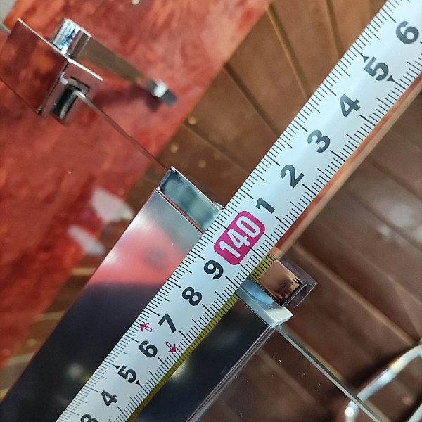 Шторки скляні на ванну Koer SR BS04-95x140-TR-01 прозоре скло 6мм, хром (KR5403) - Фото - 25