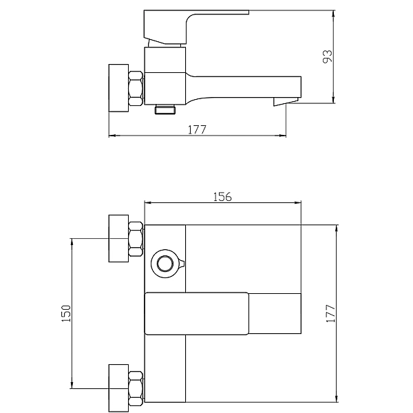 Змішувач для ванни Mixxus Trinity 009 (Euro) (MI6271) - Фото - 2