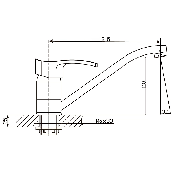 Змішувач для кухні Haiba Focus 555 (HB0134) - Фото - 2