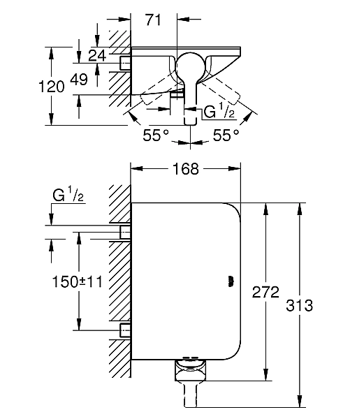 Змішувач для душу Grohe Lineare New (33865001) - Фото - 2