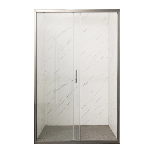 Двері у нішу розсувні MIXXUS PREMIUM DIVERSE SD01-100x185-TR CHROME прозоре скло 5мм (MI7165) - Фото - 5