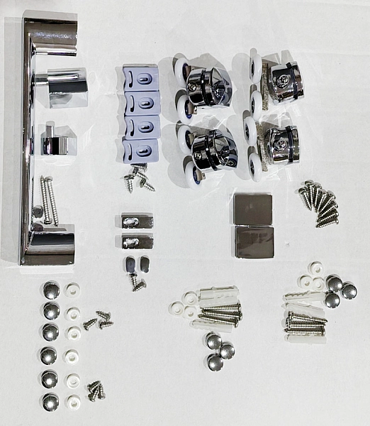 Двері у нішу розсувні MIXXUS PREMIUM DIVERSE SD01-100x185-TR CHROME прозоре скло 5мм (MI7165) - Фото - 2