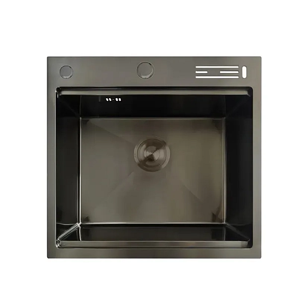 Мийка Mixxus MH5050-SK Nano-Black з н.ст.зі сходинкою для сушарки, з підст.під ножі(графіт) (MX1940)