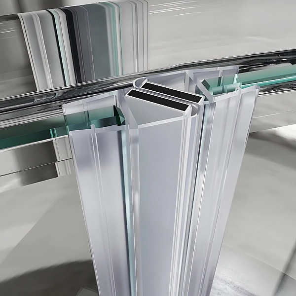 Душова кабіна без піддону Koer SR SC04-90x90x195-TR-02 прозоре скло Easy Clean 5мм SS Color (KR5682) - Фото - 13