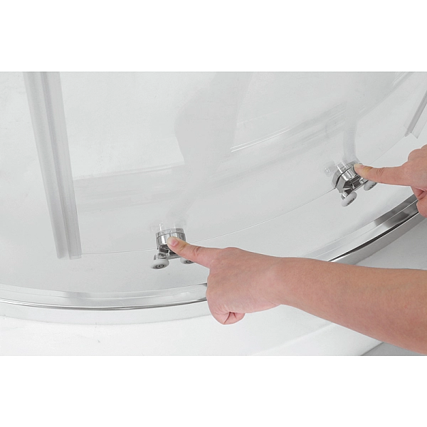 Душова кабіна без піддону Koer SR SC04-90x90x195-TR-02 прозоре скло Easy Clean 5мм SS Color (KR5682) - Фото - 11