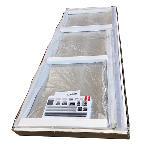 Двері в нішу Koer SR SD05-140x200-TR-01 прозоре скло Easy Clean 6мм, хром (KR5406) - Фото - 6