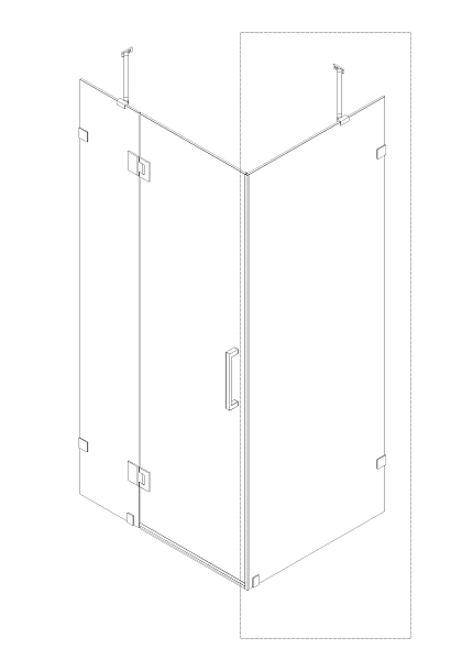 Бічна стінка до кабіни Koer SR SW04-80x200-TR-01 прозоре скло Easy Clean 10мм, хром (KR5389) - Фото - 32