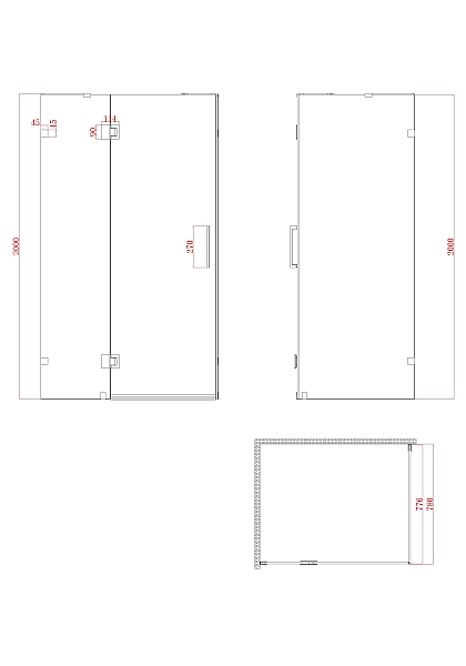 Бічна стінка до кабіни Koer SR SW04-80x200-TR-01 прозоре скло Easy Clean 10мм, хром (KR5389) - Фото - 6