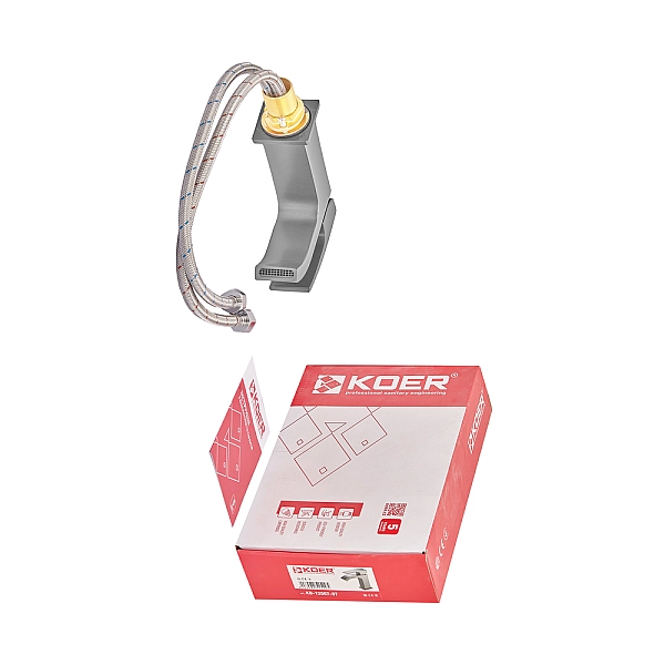 Змішувач для умивальника Koer KB-12007-07 (Колір графіт) (KR5152) - Фото - 2