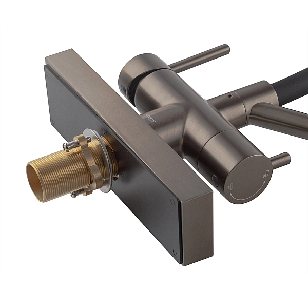 Змішувач для кухні Koer KB-74027-07 з функцією "водоспад" та чорним силіконовим виливом (KR5203) - Фото - 9