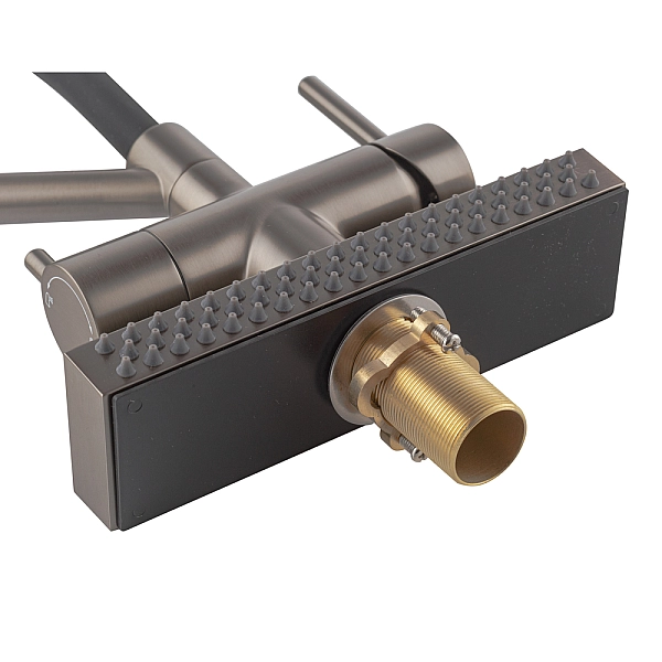 Змішувач для кухні Koer KB-74027-07 з функцією "водоспад" та чорним силіконовим виливом (KR5203) - Фото - 5