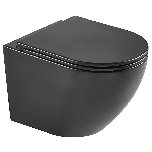 Унітаз підвісний Mixxus Premium ELLIPSE-0303-T3 BLACK 520х365х360mm,система змиву TORNADO 3.0 (MP6591)