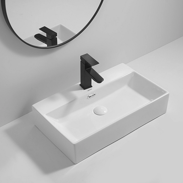 Раковина підвісна Mixxus Premium QUADRO-0206 600х360х130mm з отвором під змішувач та переливом (MP6509) - Фото - 8